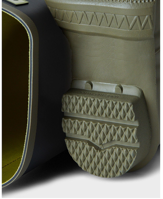 HUNTER ARGYLL BULLSEYE FULL KNEE WELLINGTON BOOTS - SIZE: MEN 9