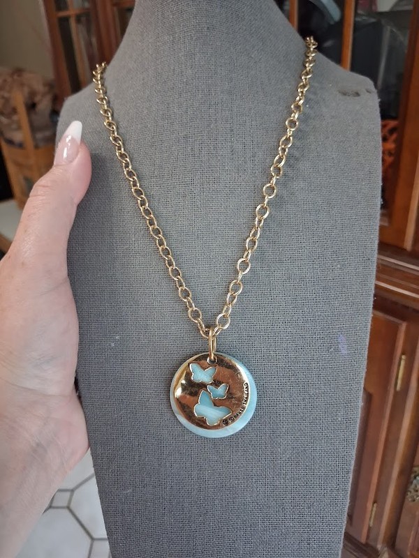 24 inch Barse Bronze Butterfly necklace