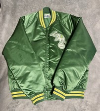Oakland Athletics Satin Jacket Vintage 90s, Chalk Line, Size L