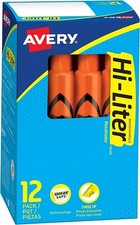 HI-LITER(R) Desk Style Fluorescent Highlighters Fl. Orange Chisel Tip Bulk -