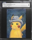 2023 CGC 9 Graded Pokemon Pikachu With Grey Felt Hat Pokemon Center Postcard