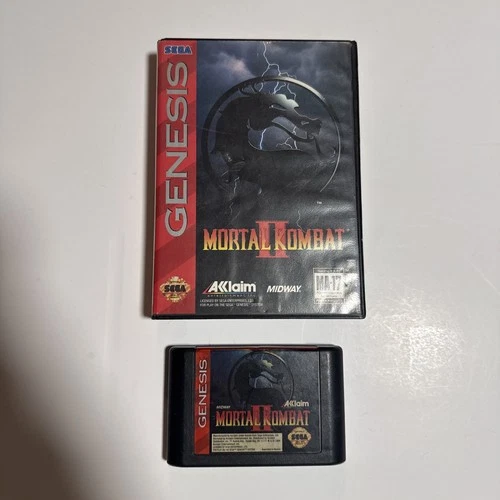 Mortal Kombat II (Sega Genesis, 1994) Authentic No Manual