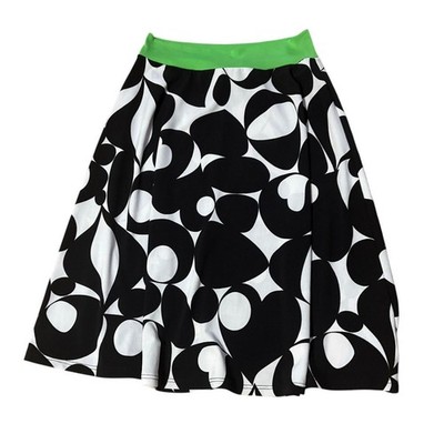 Wet Seal Y2K mini skirt heart print women's S stretchy vintage 2000s artsy
