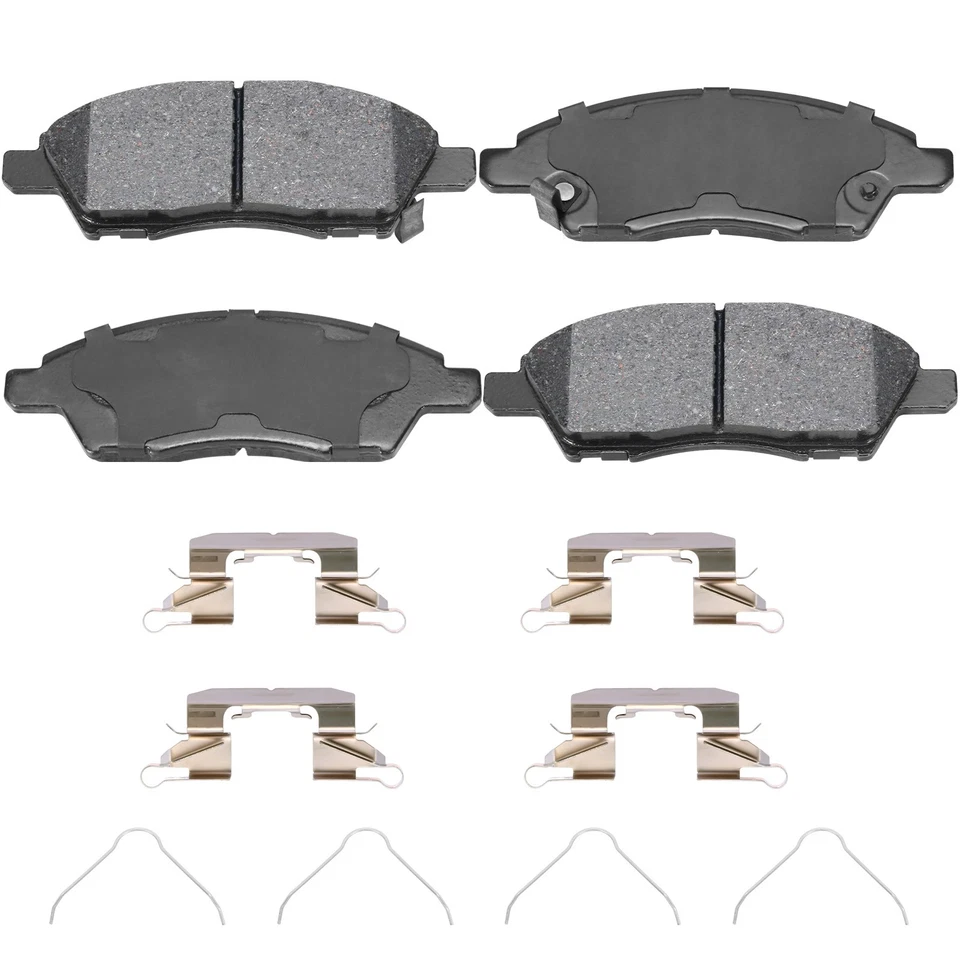 Pastilhas de freio dianteiras de cerâmica com hardware para 2012 - 2014 2015 2016 Nissan Versa Note - Imagem 2 de 3