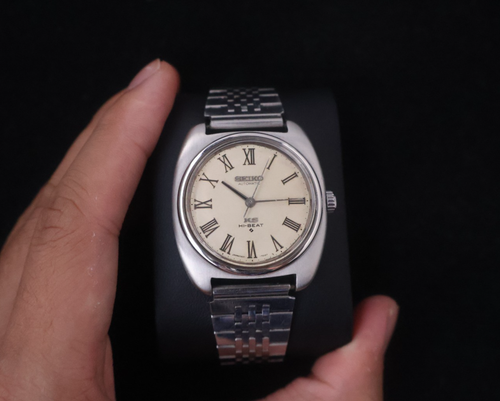 (SERVICED) Rare Vintage 1970 King Seiko Hi-Beat Roman Dial 25 Jewels Medallion  - Picture 2 of 16