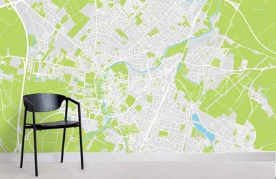 3D City Architecture Lines Floor Plan Wall Murals Wallpaper Murals Wall Sticker