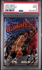 Kobe Bryant 1997 Topps Finest #137 *Catalysts* with Coating Uncommon Rare PSA 9