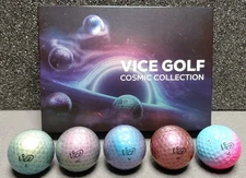 Vice Pro Cosmic Collection 4 Golf Balls (1 Of Each Color)+ Pro Air Cotton Candy