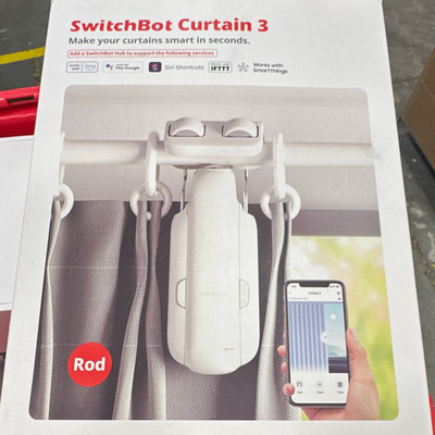 SwitchBot Curtain 3 Smart Curtain Controller for Rod, Bluetooth