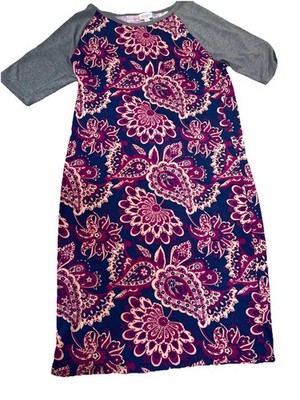 LulaRoe Women's Sz XL Paisley Simply Comfortable Floral Summer Casual Dress.  P2