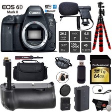 Canon EOS 6D Mark II DSLR Camera Body Only Professional Battery Grip