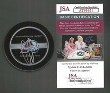 Owen Nolan Signed Colorado Avalanche Official Game Puck JSA COA