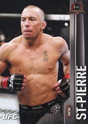 Georges St-Pierre 2015 Topps UFC Champions Black Card #86 GSP /188