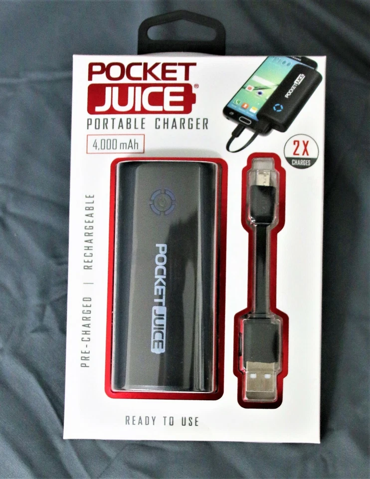 NEW Tzumi Pocket Juice 4000mAh Portable USB Phone Charger 5V Fast Mini Universal - Image 2 of 4