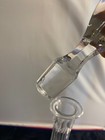 clear cut crystal decanter features vertical and criss-cross cuts vintage topper — photo 7