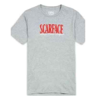 Reason X Scarface Men Tony Montana Al Pacino 80's T-Shirt Grey Size X-Large new