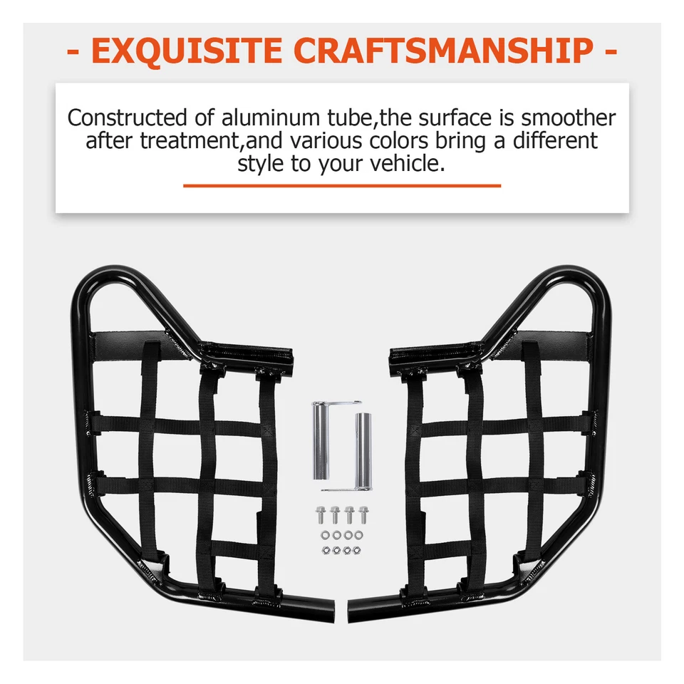 Силовые пороги для Yamaha Raptor 700 YFM 700 YFM700R черные с черной сеткой все годы - Изображение 4 из 4