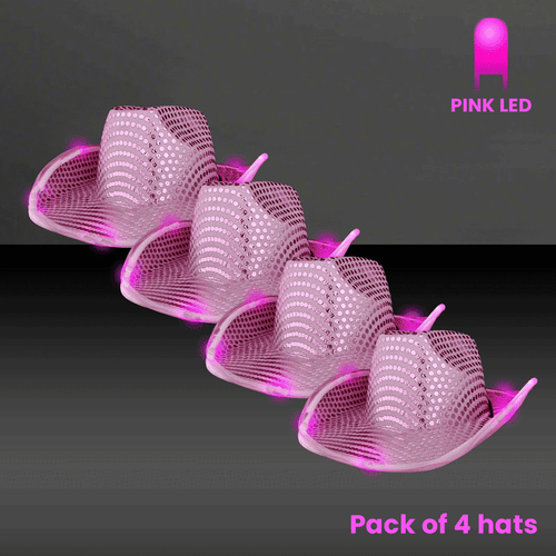 Cowboy Hat Light Up Colorful Flashing LED Fun Light Up Hat - Party Country Fun - Picture 8 of 31