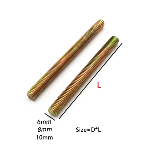 M5 M6 M8 M10 Color Zinc Acero Completamente Roscado Pernos Barra Varilla Muebles Tornillo Perno - Imagen 2 de 7