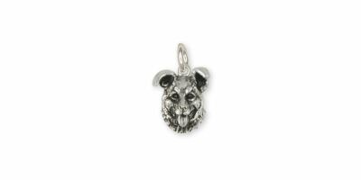 German Shepherd Charm Jewelry Sterling Silver Handmade Dog Charm GS18-C