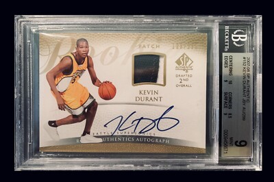 KEVIN DURANT ? 2007 SP Authentic #152 Auto /299 BGS 9 RPA 2-Color 
