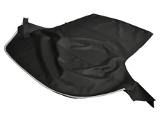 Fits: VW Volkswagen Beetle 1958-62 Soft Top (reuse glass) Haartz BLACK CANVAS