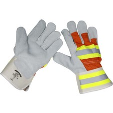 Image of PAIR Reflective Riggers Gauntlets - Dual Coloured Backing - Reflective Bands