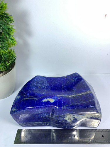 2091Gram Blue Lapis Lazuli Freeform Polished Rough Crystal Slab From Afghanistan - Picture 19 of 20