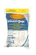  Sharp Upright Type PU-2 Vacuum Bags  9 Pack