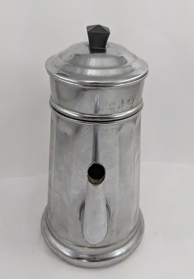 TETERA PLATEADA VINTAGE Cobre Marca Francesa Deposee Coivre Cromo Baquelita Foto 2 de 4