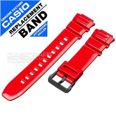 Genuine CASIO Red Rubber Watch Band for Casio W-S220C-4 W-S220C-4A 16-mm Strap | eBay