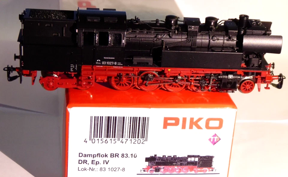 Piko 47121 Tt DCC Sound Tank Steam Locomotive Br 83 1027-8 the Dr Era 4 With LED - Image 2 of 4