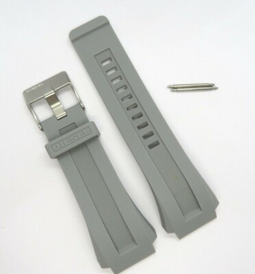 DIESEL Original Ersatzband Silikon DZ1387 Uhrband Grau grey watch strap 20 mm