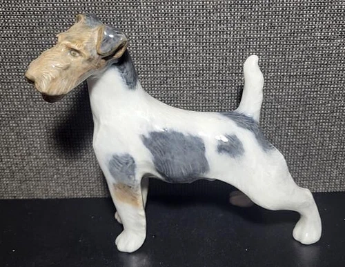 Royal Copenhagen Wirehaired Fox Terrier FIGURINE # 2967 DENMARK