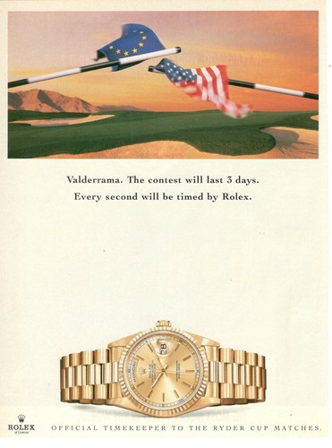 1997 Advertising Vintage Rolex Watch 