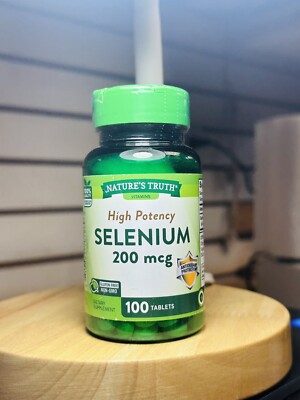 Nature's Truth Selenium, High Potency 200 mcg   100 Tablets   New Sealed