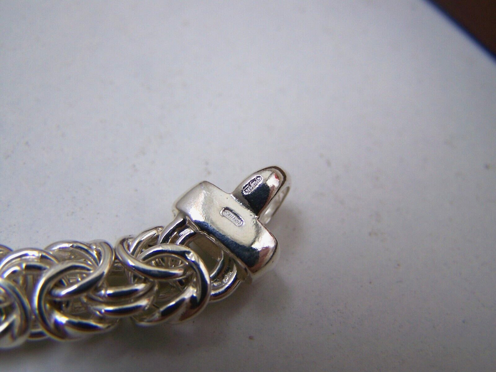 SUPERB SOLID 925 STERLING SILVER BYZANTINE CHUNKY… - image 8