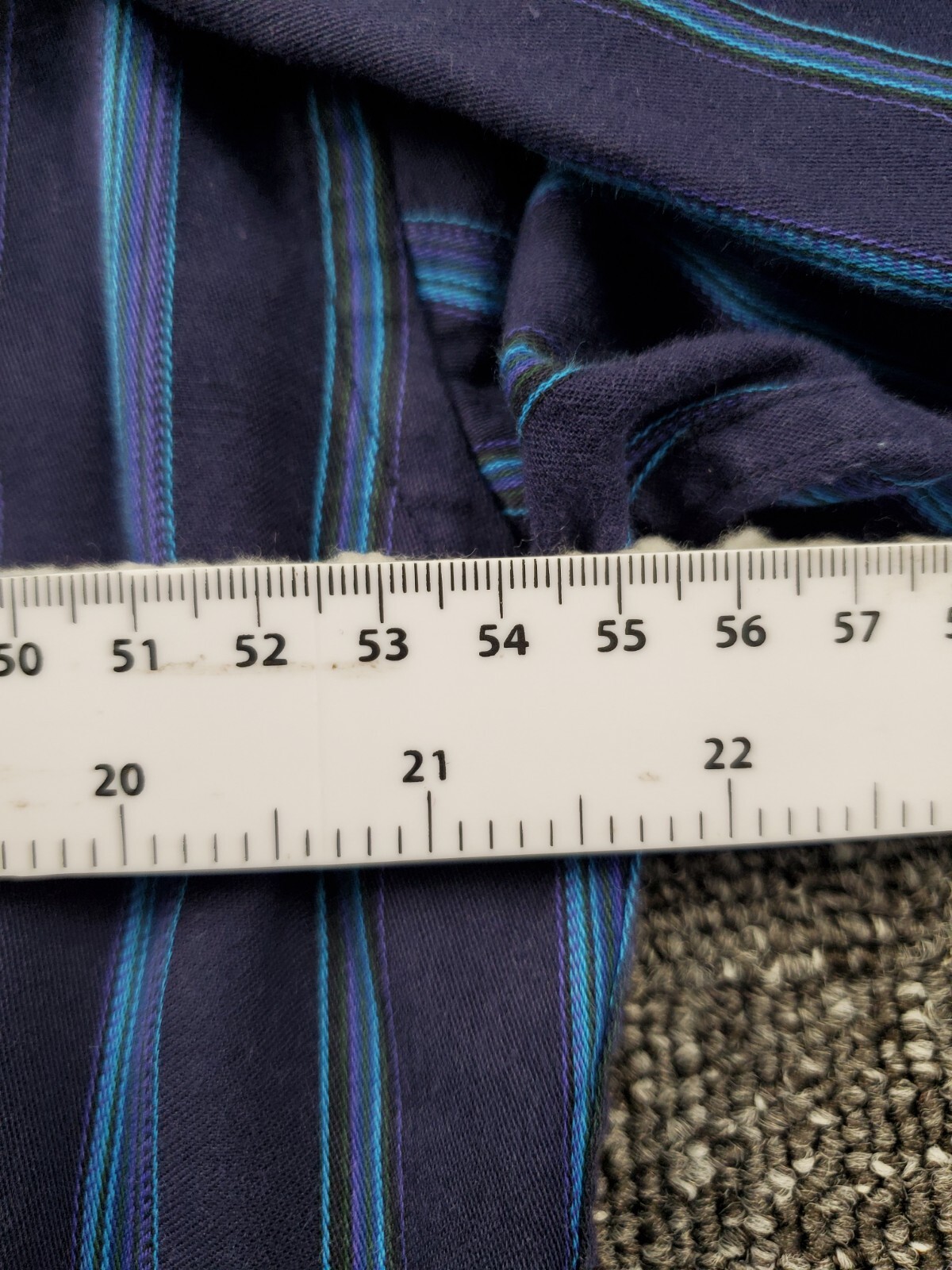 Camicia Yves Saint Laurent uomo media blu righe cotone