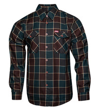 NWT Dixxon Triple Distilled Irish Flannel Green  Brown Flannel Shirt