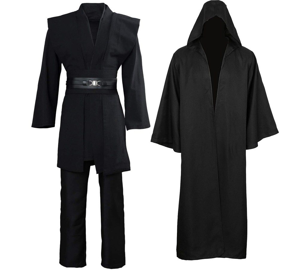 Tunic Costume Mens Tunic Hooded Robe Full Set Halloween Cosplay Costume