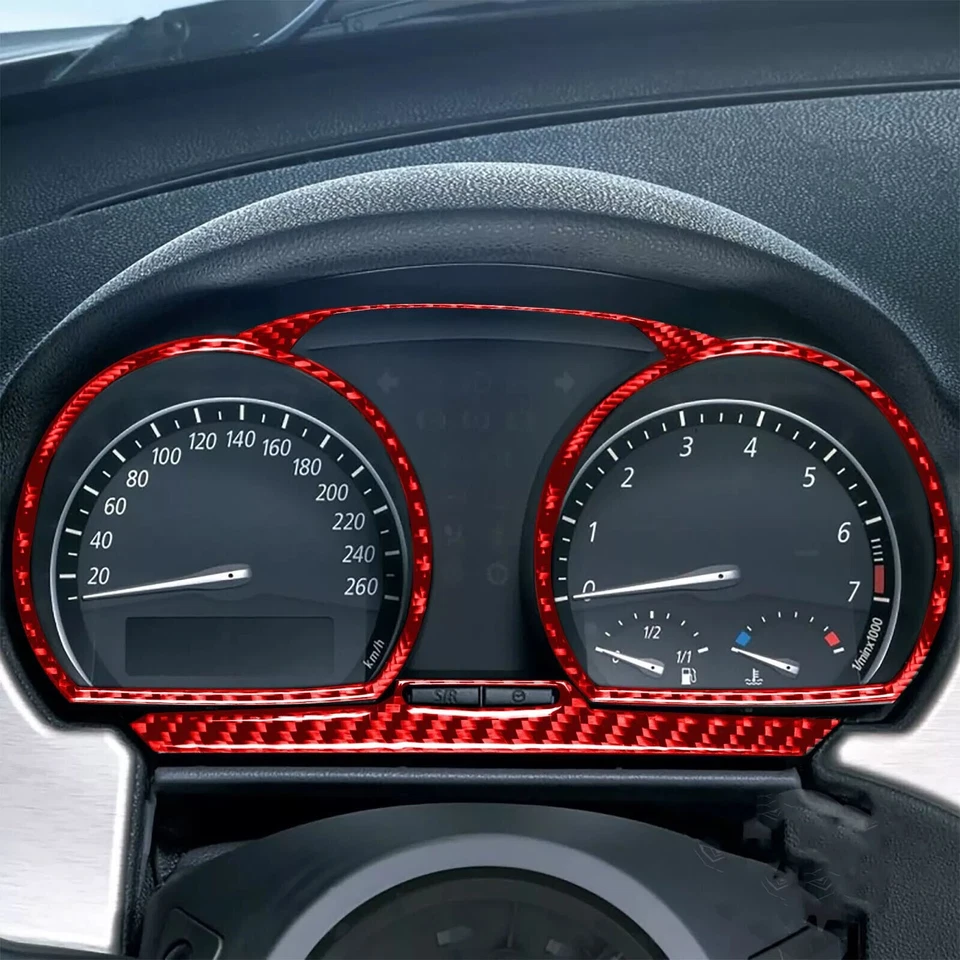 Juego completo de tapicería interior de 72 piezas de fibra de carbono roja para BMW Z4 E85 2003-08 Foto 4 de 4