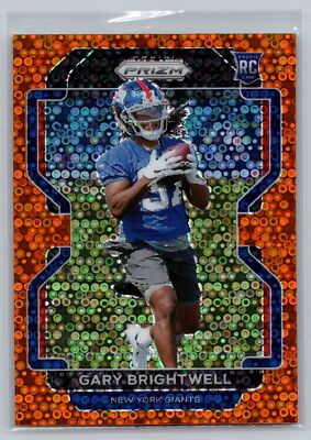 2021 Panini Prizm #400 Gary Brightwell Orange Disco Prizm RC Giants