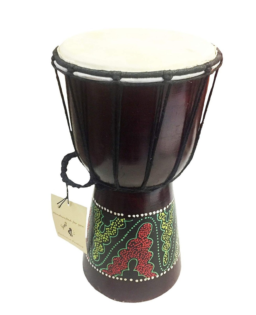 30cm Djembe Tambour Bongo Coloré Tambour pour enfants Fair Trade