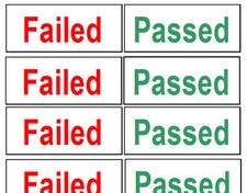 Pass or Fail Quality Control, PAT Testing Passed Stickers Electrical Labels, 