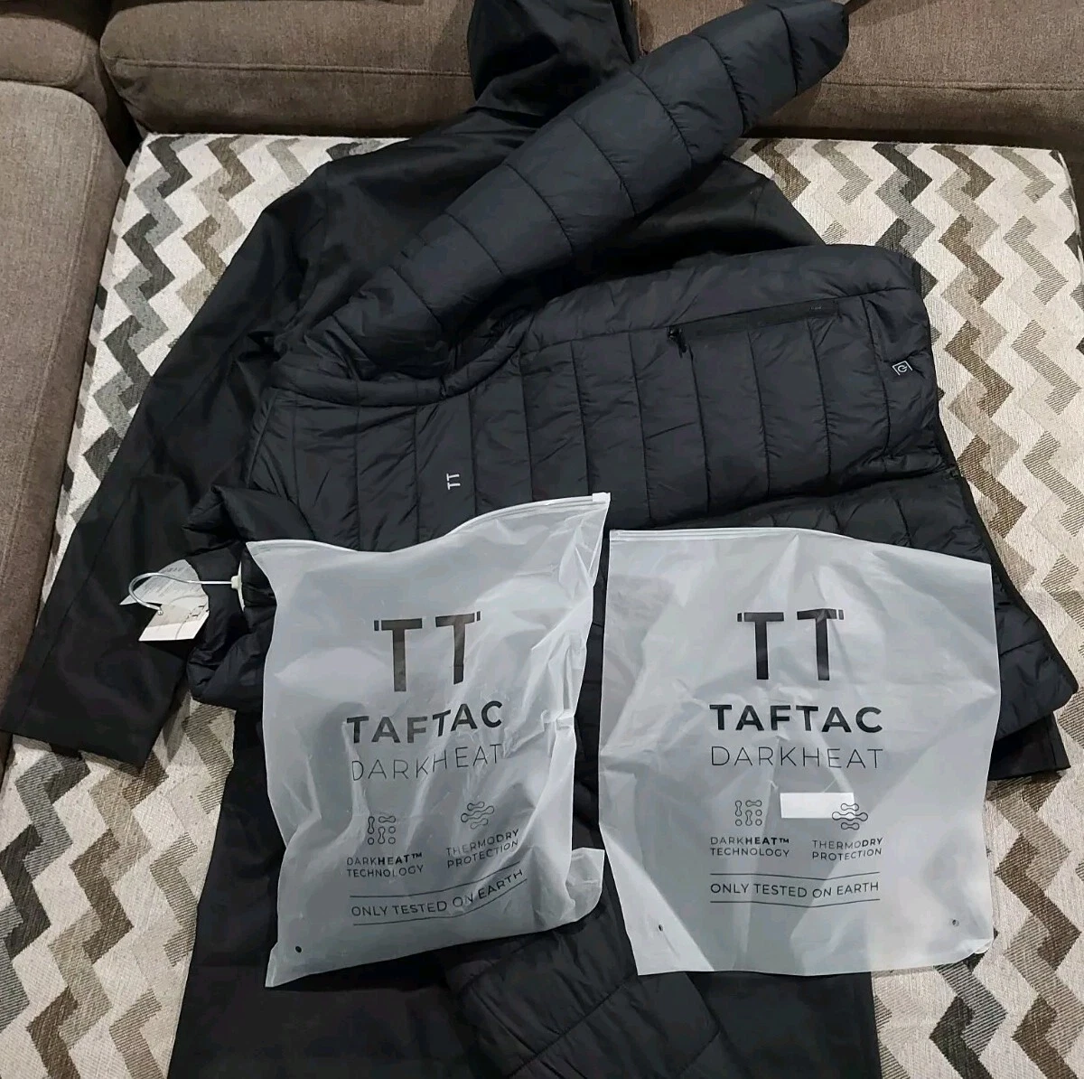 DarkHeat 2.0 TAFTAC Men's Large Heated Jacket & Coat EARLY BIRD COMBO Check Desc