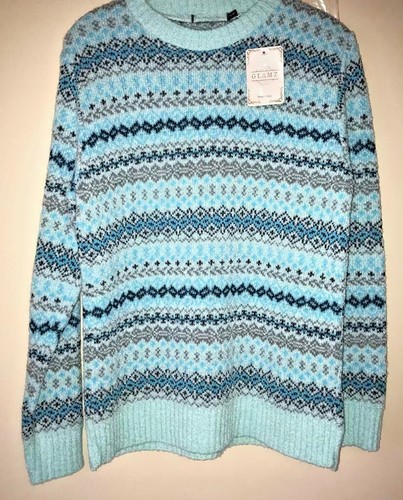 PATTERN KNITTED WARM ACRYLIC JUMPER 