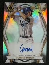 2022 Bowman #BIA-CM Curtis Mead #/99 Sp Invicta Autograph Tampa Bay Rays
