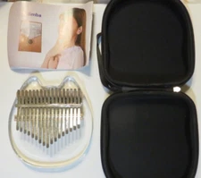 Acrylic Kalimba Thumb Piano Portable 17 Keys Mbira Crystal Cat Ears NEW w Case!!