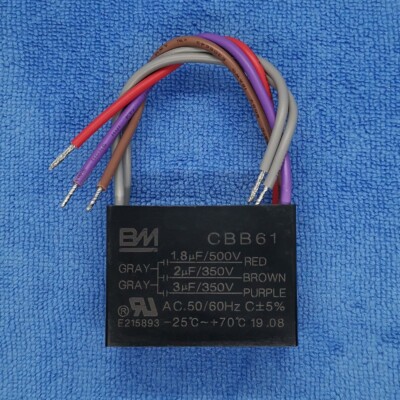1 pz Cbb61 Fan Condensatore di Avviamento 1uf/1.2uf/1.5uf