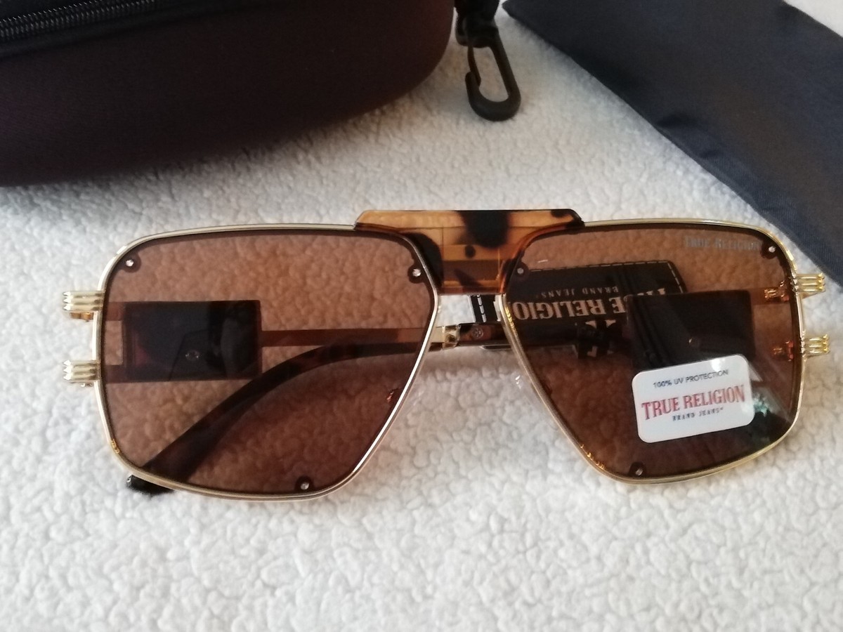 True Religion Golden Frame Sunglasses New 100% UV Protection  display picture 2